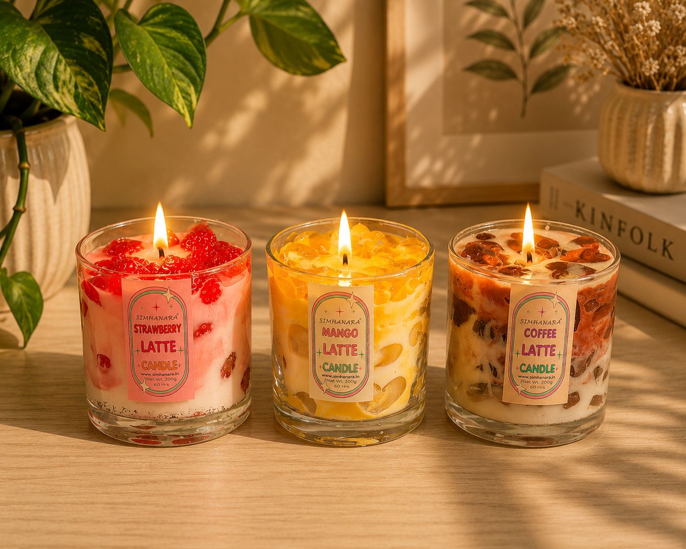 CANDLE 1 Pack Of 3 Jar Latte Candle - Image 1